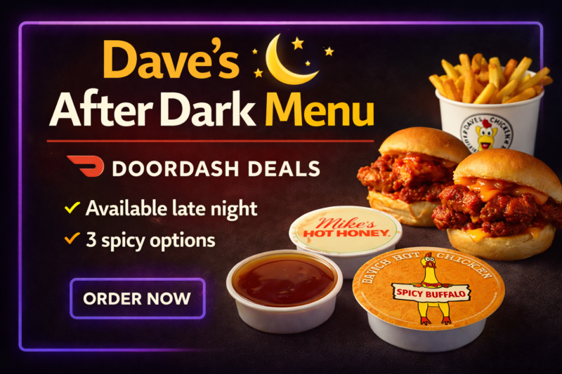 Dave’s After Dark Menu