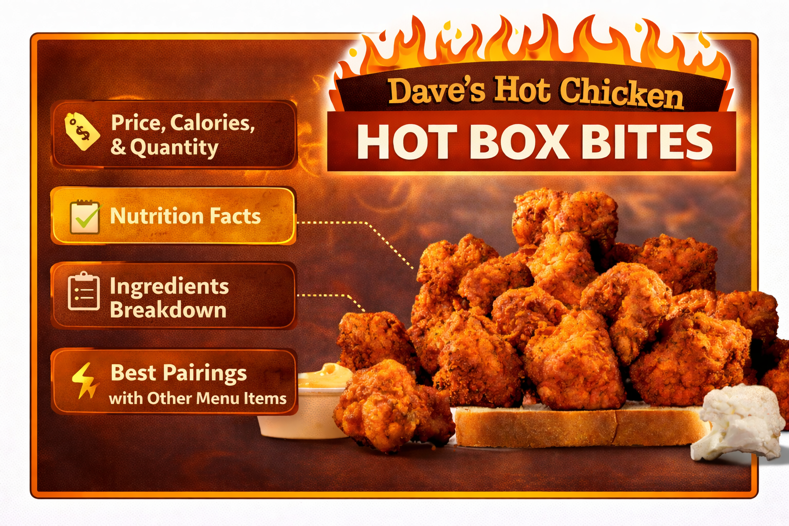 Dave’s Hot Chicken Hot Box Bites | Price, Nutrition, and Allergen Details