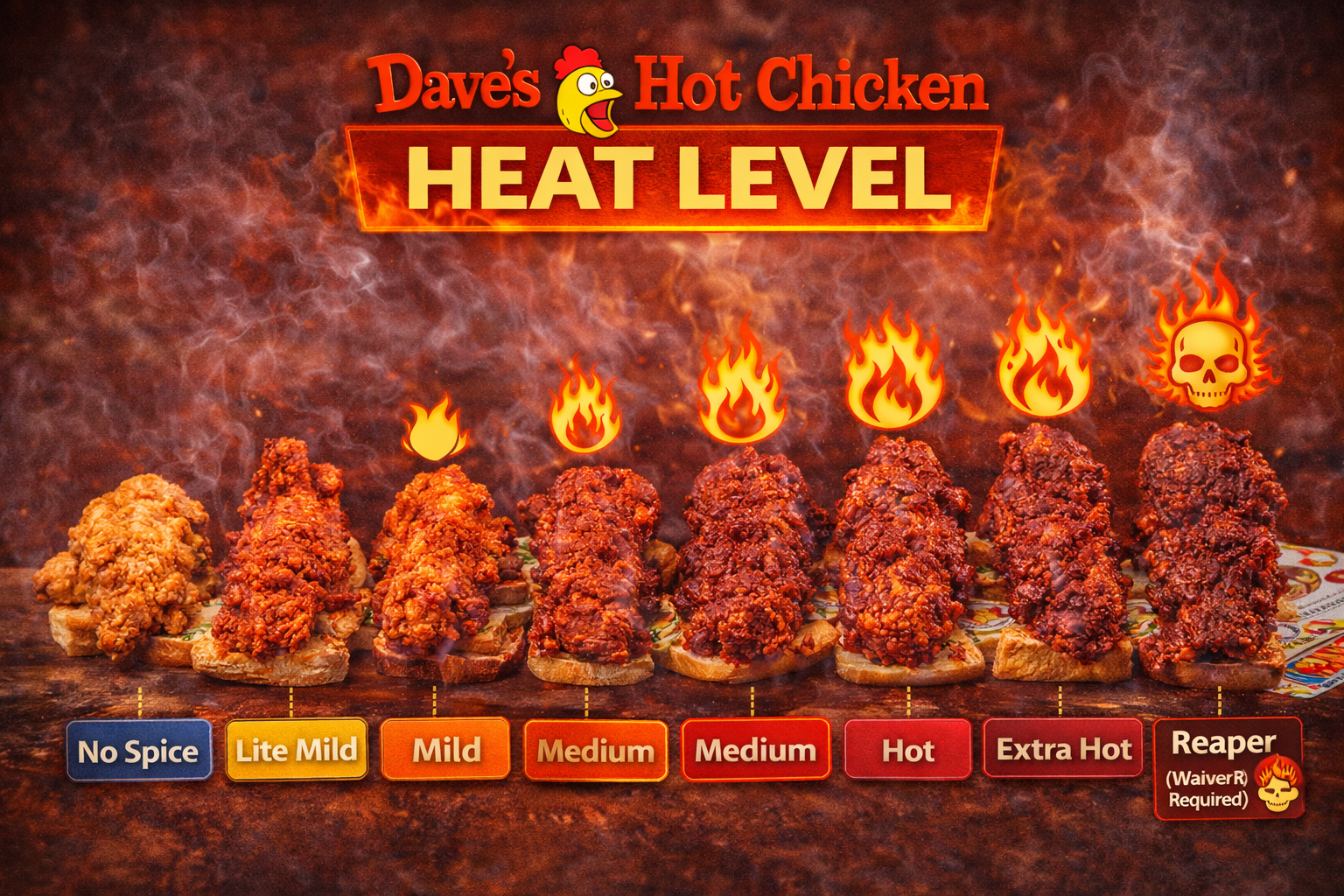 Dave’s Hot Chicken Heat Level Dave’s Hot Chicken Heat Level