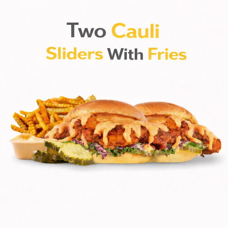 Two Cauli Sliders With Fries